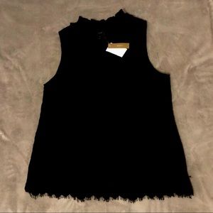 J.Crew Black Sleeve-less Blouse
